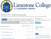 Tablet Screenshot of libguides.limestone.edu